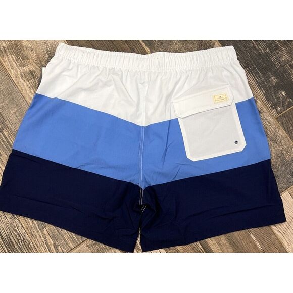 NWT Simply‎ Southern Men's Blue Tri-color Mesh Lined Swim Shorts XL - Picture 10 of 10